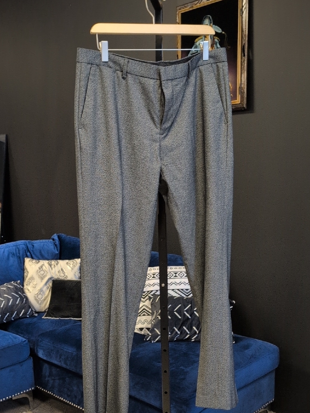 Calvin Klein Men's Heather Gray Dress Pants
